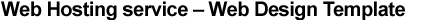Web Hosting service - user administration portal